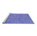 Sideview of Machine Washable Abstract Blue Modern Rug, wshabs1664blu