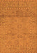 Machine Washable Abstract Orange Modern Area Rugs, wshabs1664org