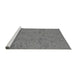 Sideview of Machine Washable Abstract Gray Modern Rug, wshabs1664gry