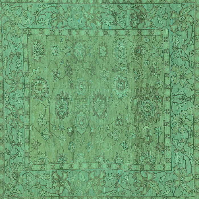 Square Abstract Turquoise Modern Rug, abs1664turq