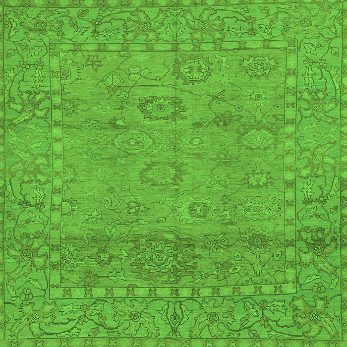 Square Abstract Green Modern Rug, abs1664grn