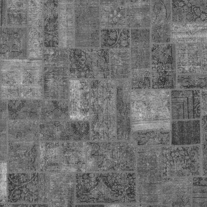 Patchwork Gray Transitional Rug, abs1665gry