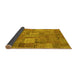 Sideview of Patchwork Yellow Transitional Rug, abs1665yw