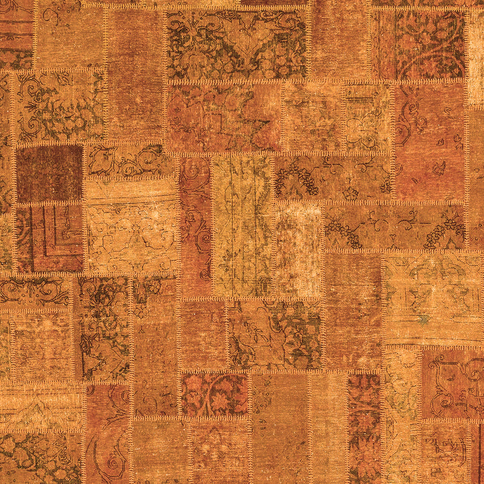 Patchwork Orange Transitional Rug, abs1665org