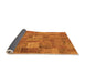 Sideview of Patchwork Orange Transitional Rug, abs1665org