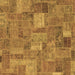 Square Patchwork Brown Transitional Rug, abs1665brn