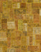 Abstract Yellow Patchwork Rug, abs1665