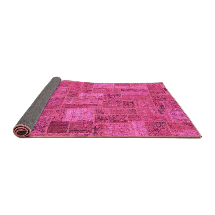 Sideview of Patchwork Pink Transitional Rug, abs1665pnk