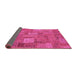 Sideview of Patchwork Pink Transitional Rug, abs1665pnk