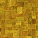 Square Patchwork Yellow Transitional Rug, abs1665yw