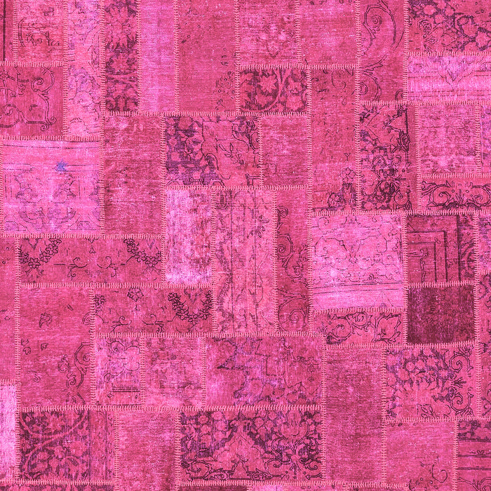Patchwork Pink Transitional Rug, abs1665pnk