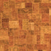 Square Machine Washable Patchwork Orange Transitional Area Rugs, wshabs1665org