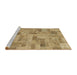 Sideview of Machine Washable Abstract Light Brown Rug, wshabs1666