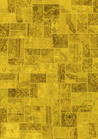 Abstract Yellow Modern Rug, abs1666yw