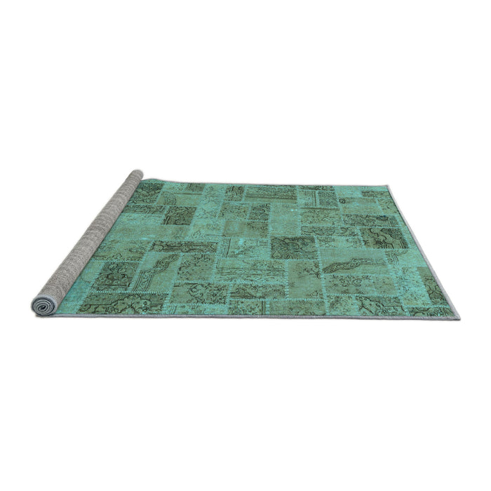 Sideview of Machine Washable Abstract Light Blue Modern Rug, wshabs1666lblu