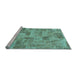 Sideview of Machine Washable Abstract Light Blue Modern Rug, wshabs1666lblu