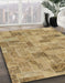 Abstract Light Brown Modern Rug in Family Room, abs1666