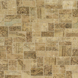 Square Abstract Light Brown Modern Rug, abs1666