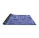 Sideview of Abstract Blue Modern Rug, abs1666blu