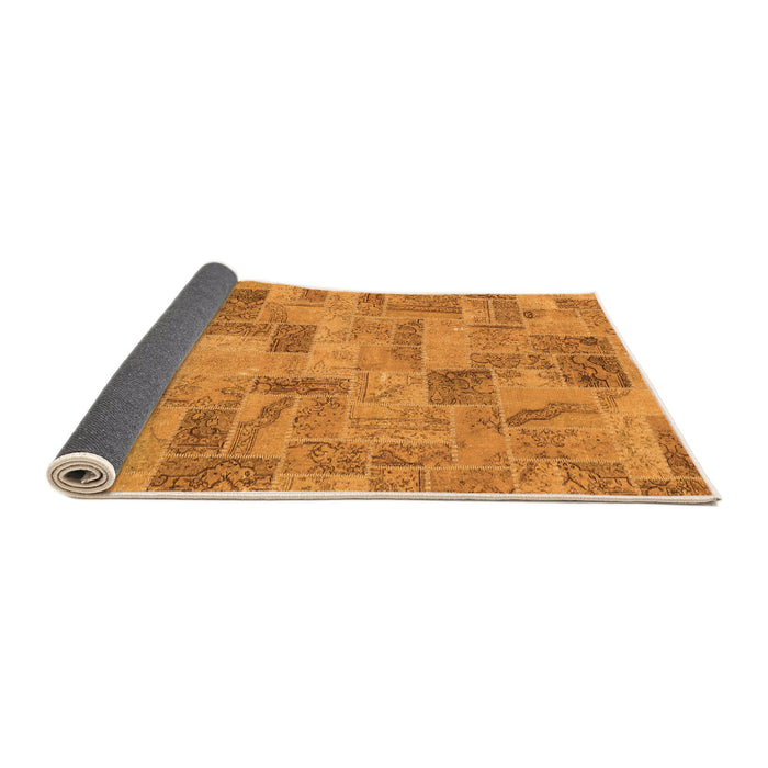 Sideview of Abstract Orange Modern Rug, abs1666org