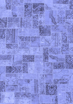 Abstract Blue Modern Rug, abs1666blu