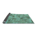 Sideview of Abstract Light Blue Modern Rug, abs1666lblu