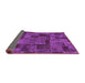 Sideview of Patchwork Purple Transitional Rug, abs1667pur