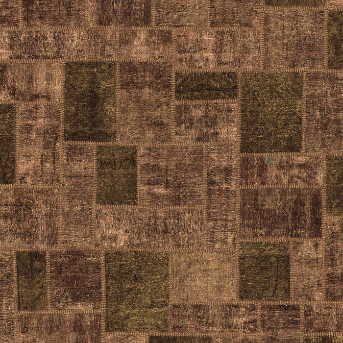 Patchwork Brown Transitional Rug, abs1667brn