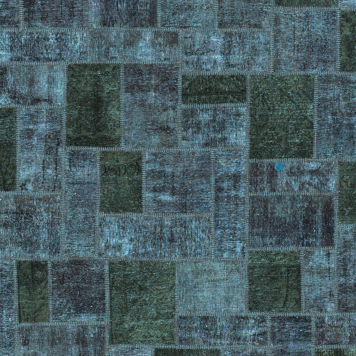 Patchwork Light Blue Transitional Rug, abs1667lblu