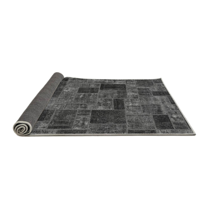 Sideview of Patchwork Gray Transitional Rug, abs1667gry