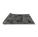 Sideview of Patchwork Gray Transitional Rug, abs1667gry