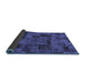 Sideview of Patchwork Blue Transitional Rug, abs1667blu