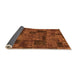 Sideview of Patchwork Orange Transitional Rug, abs1667org