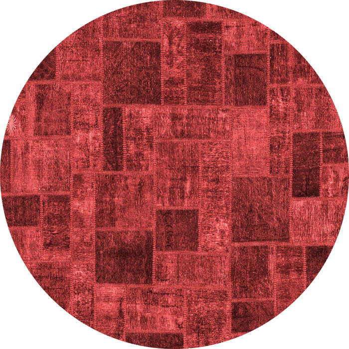 Patchwork Red Transitional Rug, abs1667red