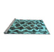 Sideview of Machine Washable Abstract Light Blue Modern Rug, wshabs1668lblu