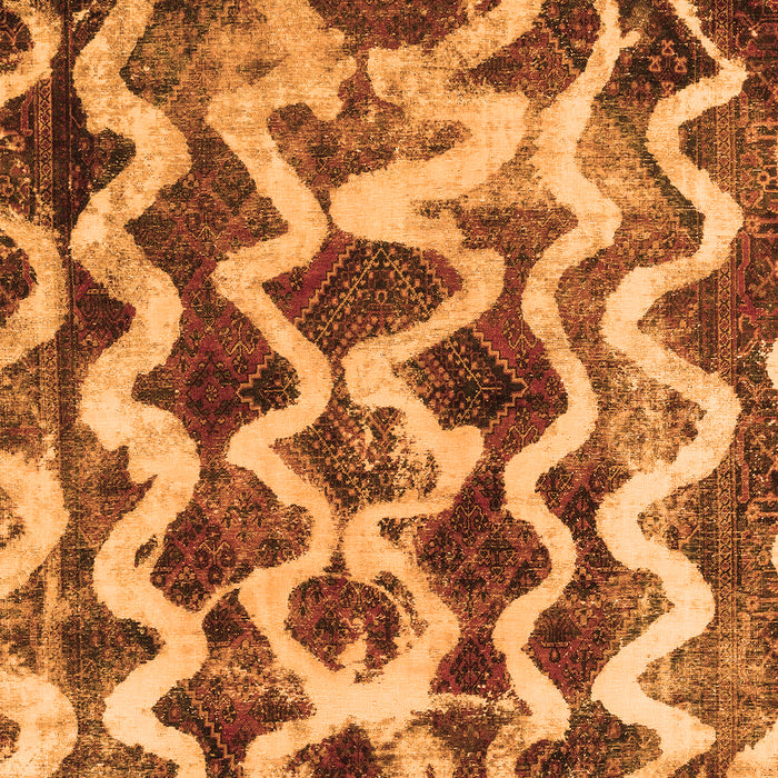 Machine Washable Abstract Orange Modern Area Rugs, wshabs1668org