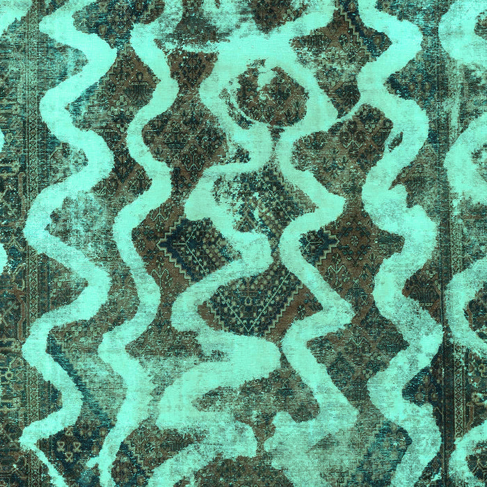 Abstract Turquoise Modern Rug, abs1668turq