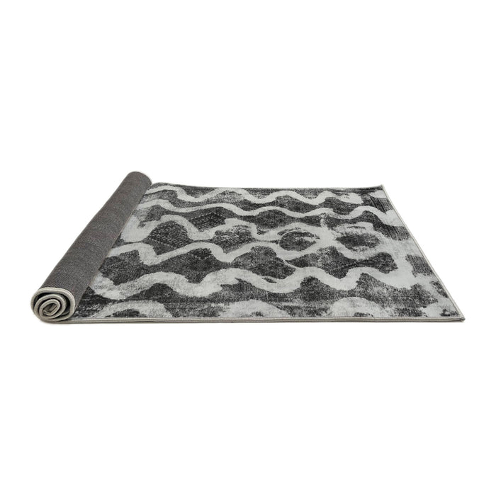 Sideview of Abstract Gray Modern Rug, abs1668gry