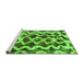 Sideview of Machine Washable Abstract Green Modern Area Rugs, wshabs1668grn