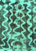 Machine Washable Abstract Turquoise Modern Area Rugs, wshabs1668turq