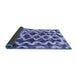 Sideview of Abstract Blue Modern Rug, abs1668blu