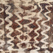 Square Machine Washable Abstract Sepia Brown Rug, wshabs1668