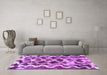 Machine Washable Abstract Purple Modern Area Rugs in a Living Room, wshabs1668pur