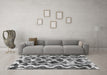 Machine Washable Abstract Gray Modern Rug in a Living Room,, wshabs1668gry