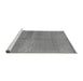 Sideview of Machine Washable Abstract Gray Modern Rug, wshabs1669gry