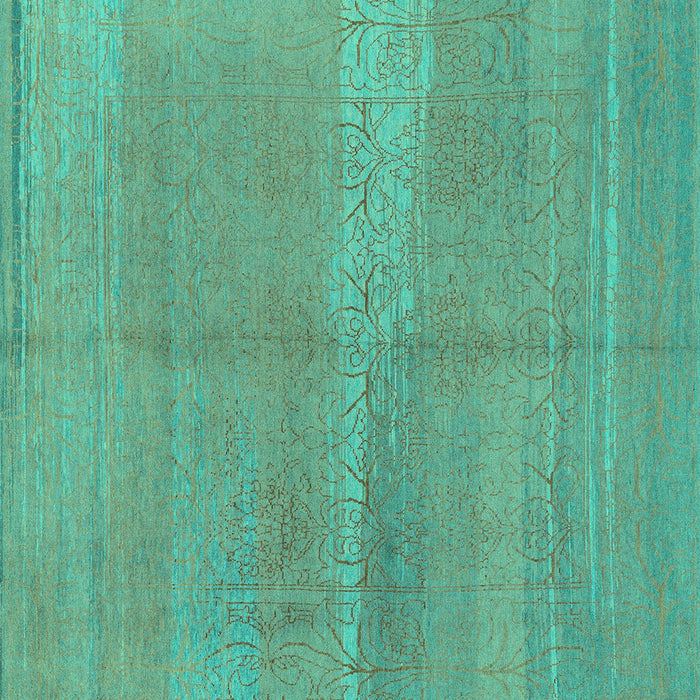 Square Abstract Turquoise Modern Rug, abs1669turq