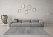 Machine Washable Abstract Gray Modern Rug in a Living Room,, wshabs1669gry