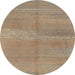 Round Abstract Camel Brown Modern Rug, abs1669