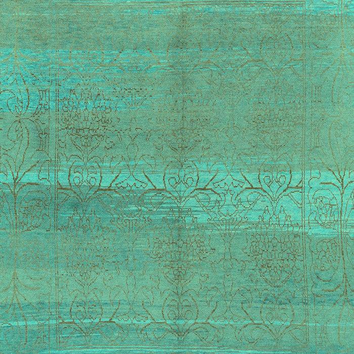 Machine Washable Abstract Turquoise Modern Area Rugs, wshabs1669turq