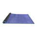 Sideview of Abstract Blue Modern Rug, abs1669blu